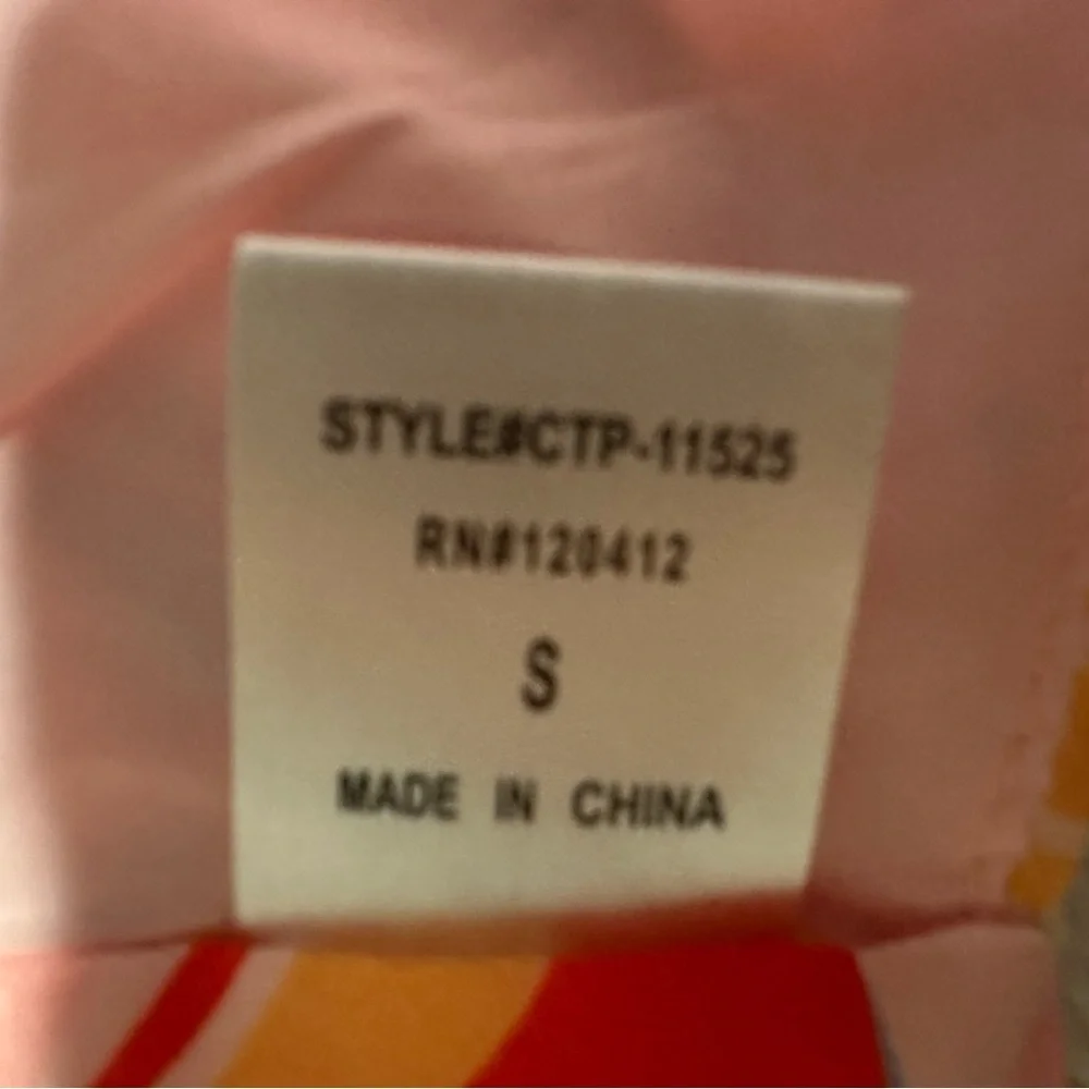 Cotton Candy LA Multicolor Abstract Bandeau Bow Tie Top - Picture 8 of 10